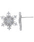 ფოტო #3 პროდუქტის Cubic Zirconia Snowflake Stud Earrings