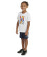 ფოტო #4 პროდუქტის Toddler & Little Boys 2-Pc. Logo Graphic T-Shirt & 3-Stripes Mesh Shorts Set