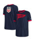 ფოტო #2 პროდუქტის Men's Navy USMNT Throwback Ringer T-shirt