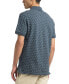 Men's Micro Geometric Print Short Sleeve Polo Shirt