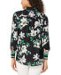 Women's Long-Sleeve Floral-Print Tunic Blouse