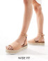 Фото #1 товара Truffle Collection wide fit flatform espadrille in beige