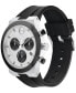 ფოტო #2 პროდუქტის Men's Swiss Chronograph Bold Fusion Black Silicone Strap Watch 44mm