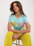 Фото #1 товара T-shirt-RV-TS-9648.98-mietowy