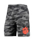 Men's Charcoal and Gray Clemson Tigers Camo Backup Terry Jam Lounge Shorts