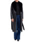 Фото #3 товара Women's Faux-Fur-Trim Faux-Leather Trench Coat