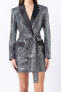 Women's Sequins Belted Blazer