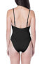 Trina Turk 147768 Women's Key Solids One-Piece Swimsuit Color Black Sz 4