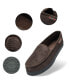 Фото #9 товара Mens Wide Moccasin Slippers Memory Foam Slip On Indoor House Shoes