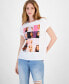 ფოტო #1 პროდუქტის Juniors' Barbie Grid Cotton Graphic T-Shirt