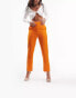 Фото #2 товара ASOS DESIGN slim skim cigarette trouser in orange