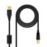 Фото #9 товара Кабель USB 2.0 A — USB B NANOCABLE 10.01.1203 Чёрный 3 m (1 штук)