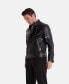 Men's Leather Biker Jacket, Black