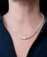 ფოტო #2 პროდუქტის Cubic Zirconia Mesh Popcorn Statement Necklace in Sterling Silver, 18" + 2" extender