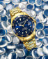 ფოტო #2 პროდუქტის Men's Gold Tone Stainless Steel Bracelet Watch 42mm