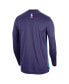 Фото #2 товара Men's and Women's Purple Charlotte Hornets 2023/24 Authentic Pregame Long Sleeve Shooting Shirt