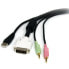 Фото #3 товара StarTech.com 6 ft 4-in-1 USB DVI KVM Cable with Audio and Microphone - 1.8 m - DVI-I - Black - USB - DVI-I + USB A + 2 x 3.5mm - DVI-I + USB B + 2 x 3.5mm