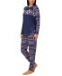 ფოტო #4 პროდუქტის Women's Brushed Sweater-Knit Long-Sleeve Pajama Set