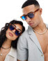 Фото #1 товара Spitfire cut ninety one square sunglasses in tort with blue lens