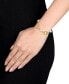 ფოტო #2 პროდუქტის Cultured Freshwater Pearl (9-10mm) Open Link Bracelet in Gold-Tone Sterling Silver