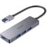 Фото #1 товара Кабель USB 2.0 - USB 3.2 Gen 1 (3.1 Gen 1) Type-A от AUKEY, модель CB-H36, 5000 Mbit/s, серебристый, алюминиевый, круглый кабель