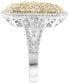 ფოტო #4 პროდუქტის EFFY® White Diamond (3/4 ct. t.w.) & Multicolor Diamond (1-1/4 ct. t.w.) Statement Ring in 14k Two-Tone Gold