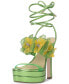 Фото #1 товара Iyla Flower Embellished Strappy High Heel Platform Sandals