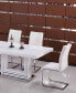Фото #4 товара England Modern Faux Leather with Chrome Dining Side Chairs, Set of 2