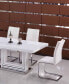 England Modern Faux Leather with Chrome Dining Side Chairs, Set of 2