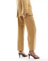 Фото #3 товара ASOS DESIGN tailored trouser with raw edge details and belt in tan