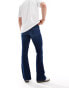 Фото #5 товара ASOS DESIGN stretch flare jeans in dark wash blue