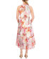ფოტო #2 პროდუქტის Women's Printed Chiffon Ruffle-Tier High-Low Dress