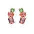 Charming gold-plated earrings with colored crystals Bay A4893-MDT