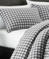 Фото #3 товара Preston Grey Cotton Flannel 3 Piece Duvet Cover Set, King