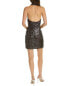 Tadashi Shoji Sequin Mini Dress Women's Black Xxs