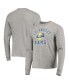 ფოტო #2 პროდუქტის Men's Heathered Gray Los Angeles Rams Arch Super Rival Long Sleeve T-shirt