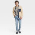 Фото #2 товара Men's High Pile Fleece Faux Fur Jacket - Goodfellow & Co Tan XL