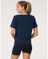 ფოტო #3 პროდუქტის Women's Rebody Essentials V Neck Short Sleeve Top For Women