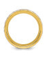 Stainless Steel Yellow IP-plated Ceramic Inlay Band Ring