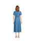 ფოტო #2 პროდუქტის Women's Indigo TENCEL Fiber Midi Dress