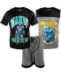 Фото #1 товара Boys Star Wars The Mandalorian Athletic Pullover T-Shirt Tank Top and Shorts 3 Piece Outfit Set to