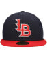 Фото #2 товара Men's Navy Louisville Bats Authentic Collection Team Alternate 59FIFTY Fitted Hat