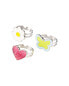 4-Piece Rainbow Necklace & Icon Rings Set One Size