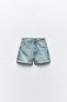 TRF HIGH-RISE MOM FIT DENIM BERMUDA SHORTS