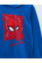 Kapüşonlu Spiderman Baskılı Uzun Kollu Erkek Çocuk Sweatshirt