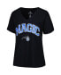 ფოტო #2 პროდუქტის Women's Black Orlando Magic Plus Size Arch Over Logo V-Neck T-shirt