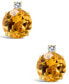 Citrine (3-5/8 ct. t.w.) and Diamond Accent Stud Earrings in 14K Yellow Gold