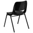 Фото #2 товара Hercules Series 440 Lb. Capacity Black Ergonomic Shell Stack Chair With Black Frame And 12'' Seat Height