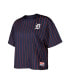 Фото #2 товара Women's Navy Detroit Tigers Boxy Pinstripe T-shirt