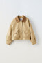Cotton jacket with contrast collar